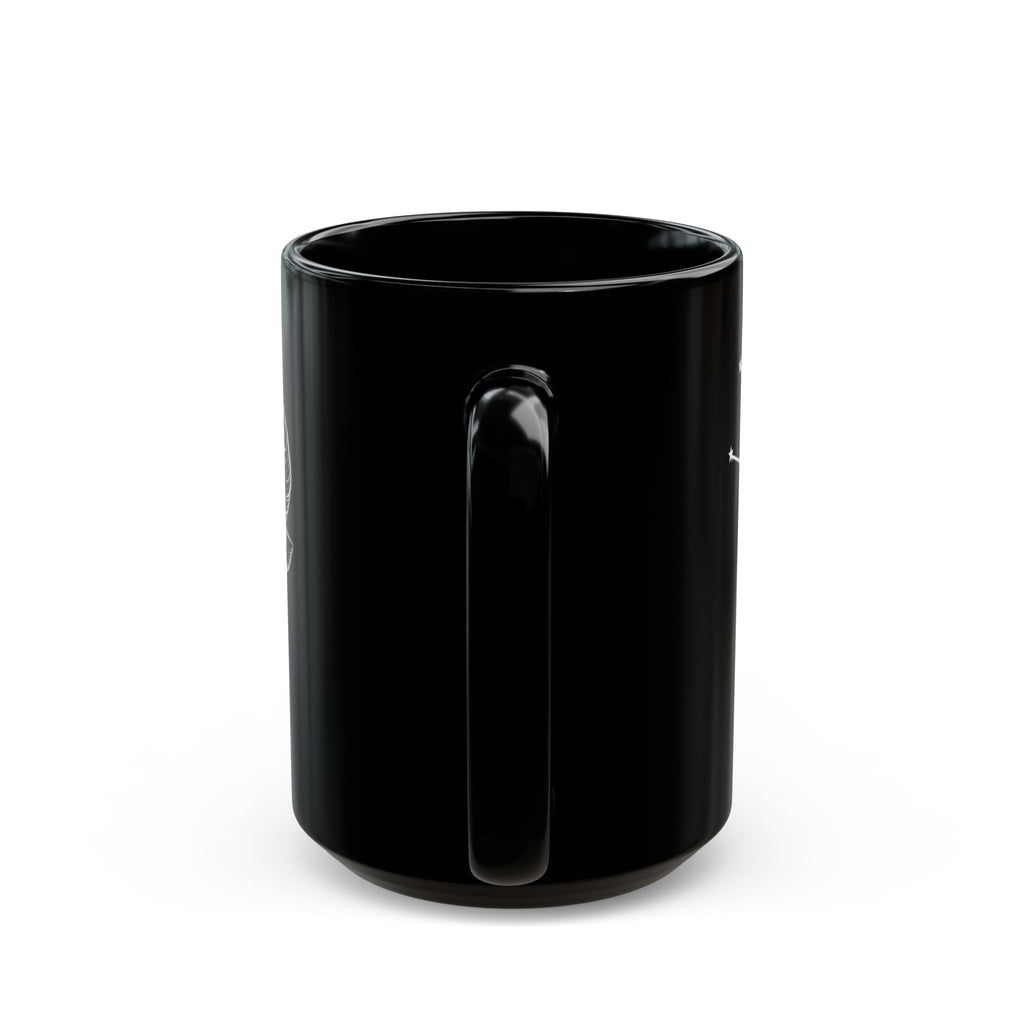 Taurus Bull Constellation Black Ceramic Mug — Zodiac Astrology Coffee Cup (11oz/15oz)