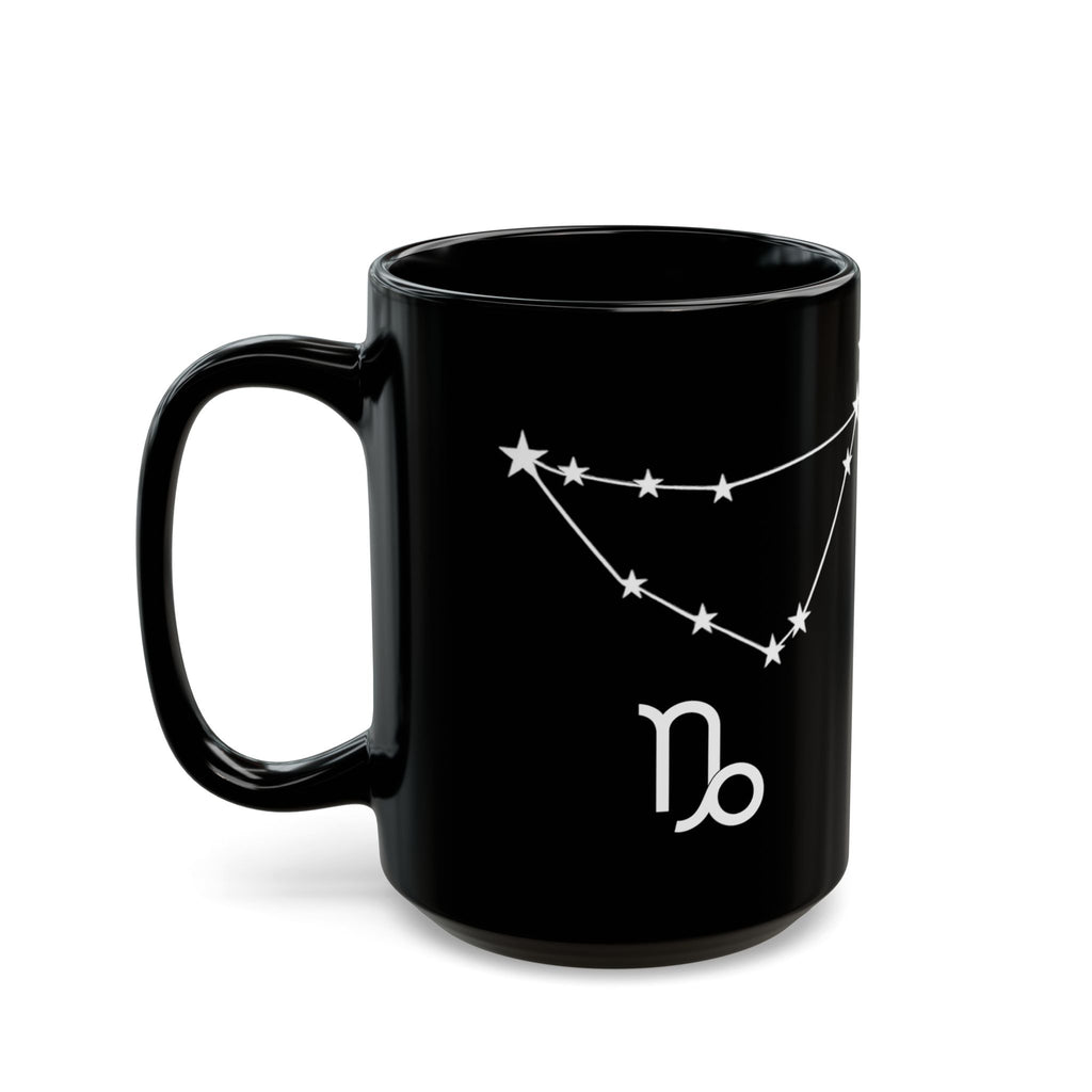 Capricorn Constellation Black Mug – Zodiac Goat-Fish Astrology Coffee Cup