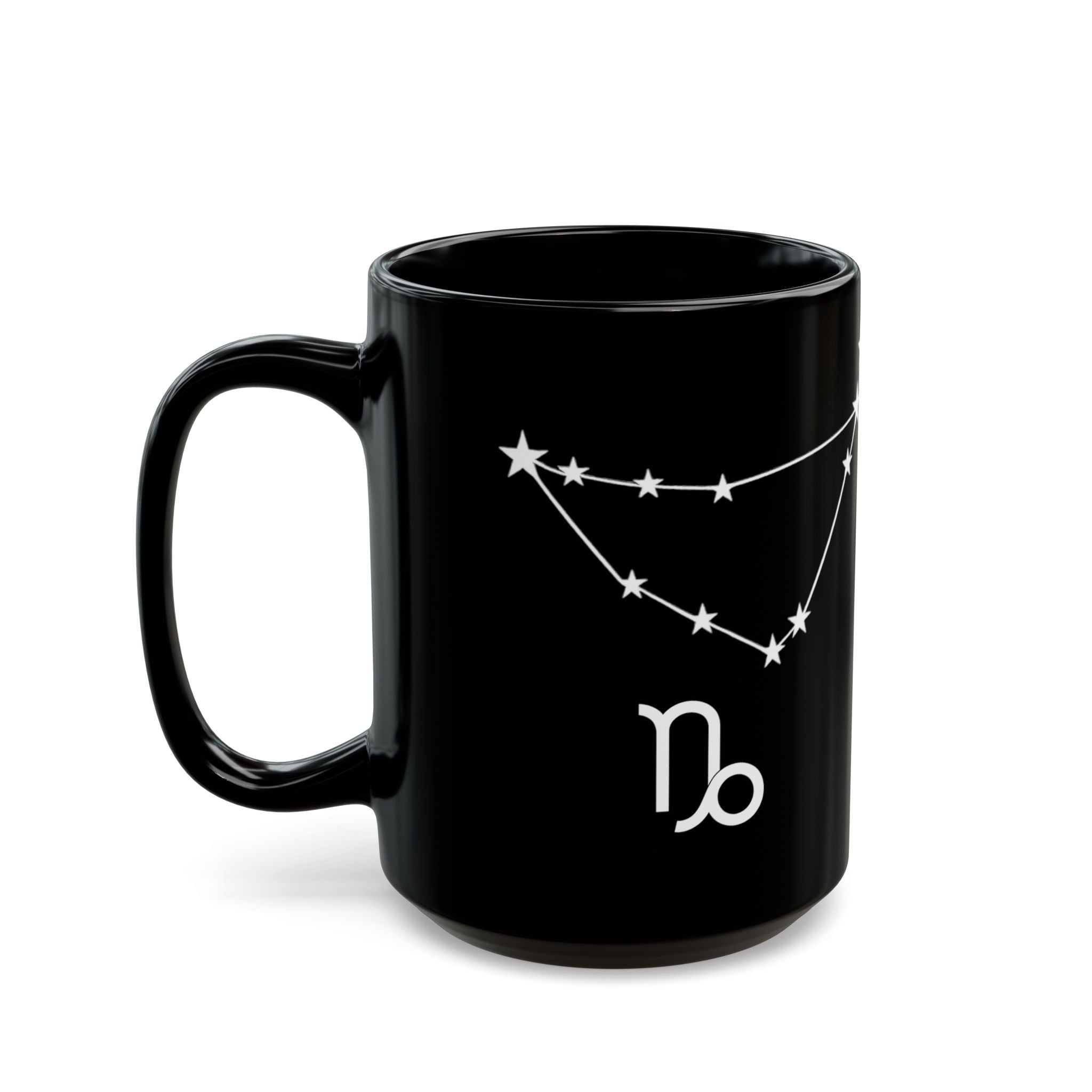 Capricorn Constellation Black Mug – Zodiac Goat-Fish Astrology Coffee Cup