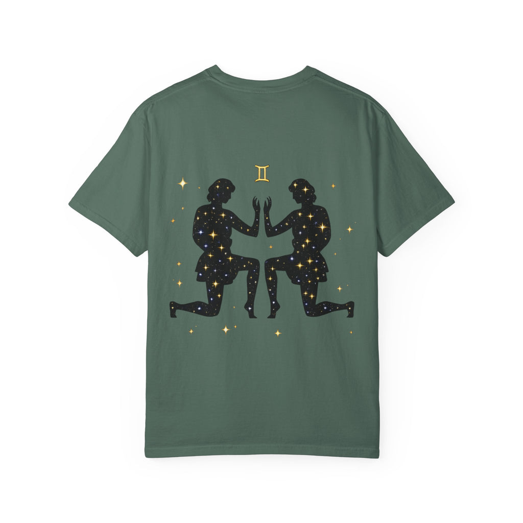 Gemini Zodiac T-Shirt — Gemini Twins Graphic Back Tee
