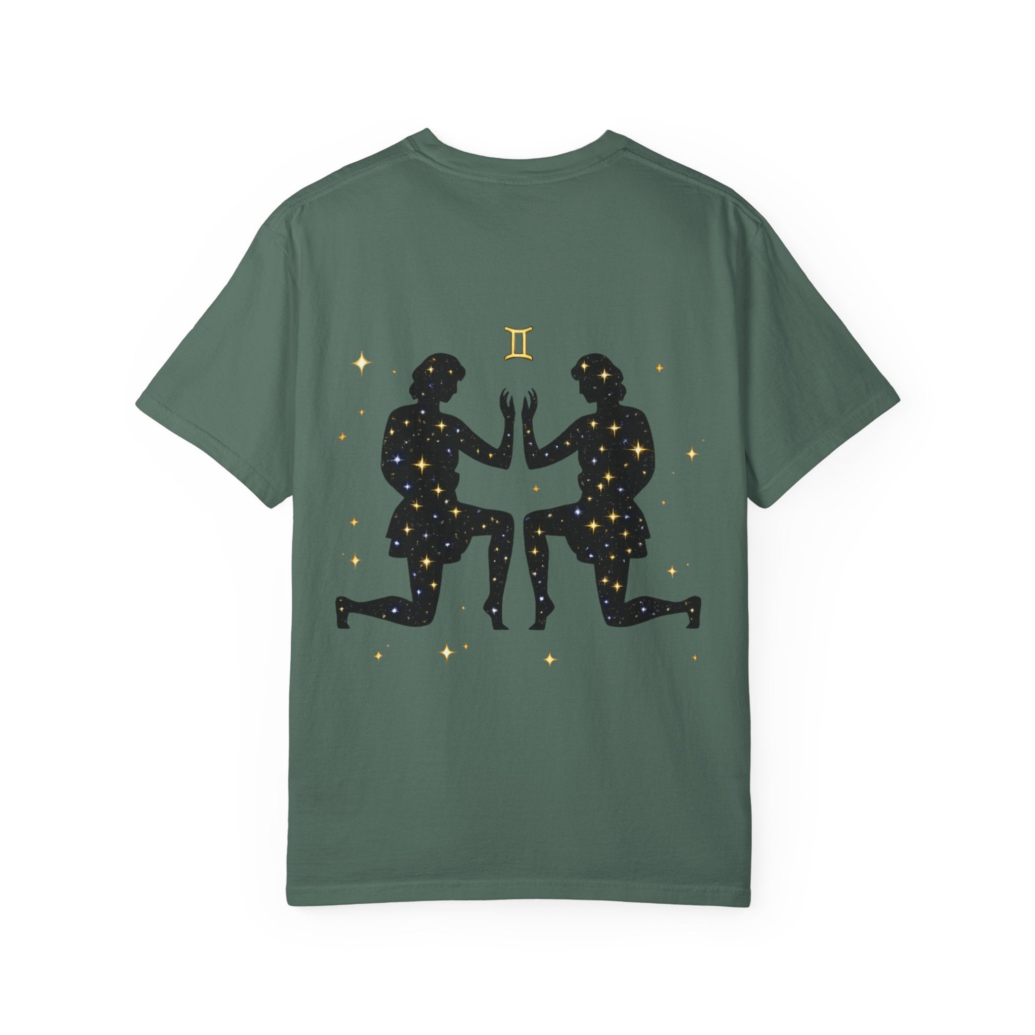 Gemini Zodiac T-Shirt — Gemini Twins Graphic Back Tee