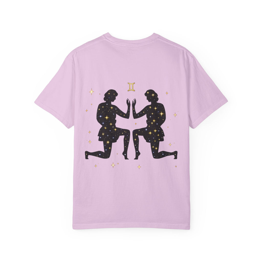 Gemini Zodiac T-Shirt — Gemini Twins Graphic Back Tee