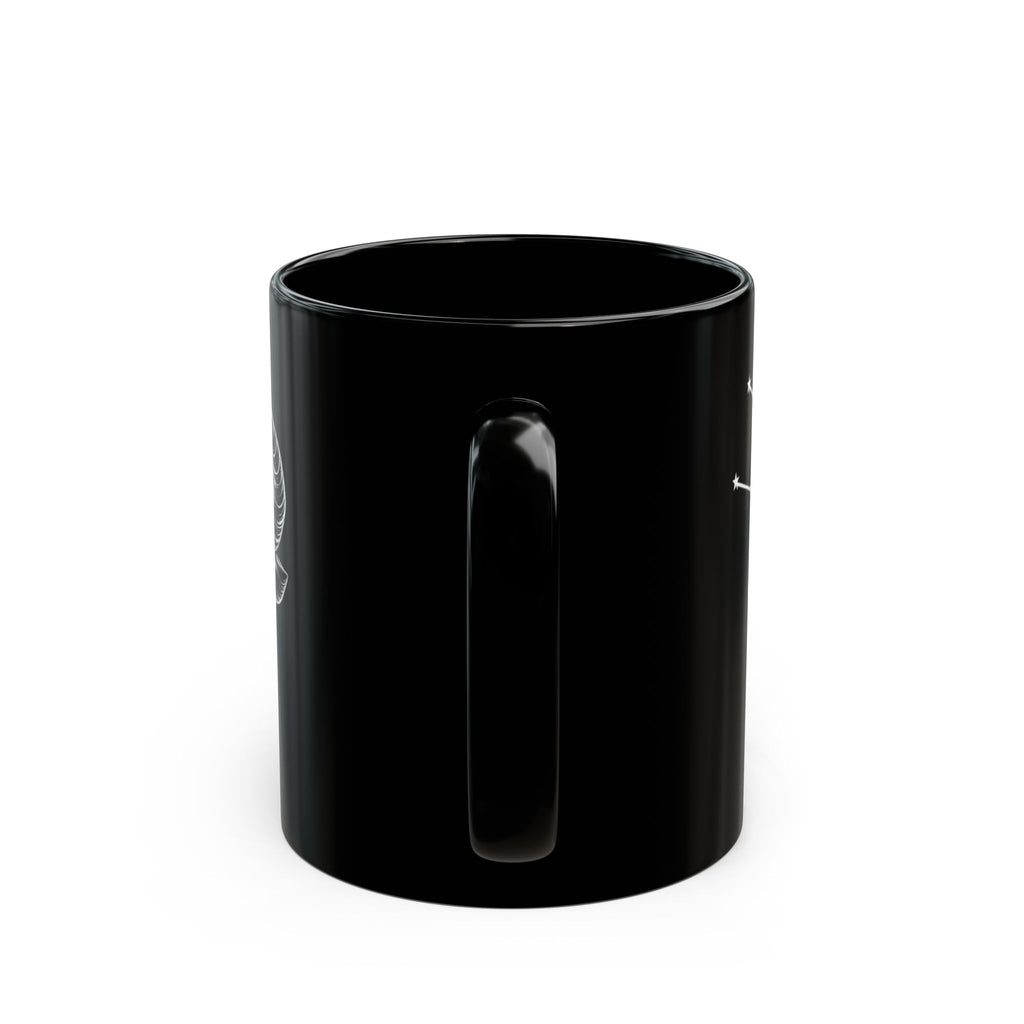 Taurus Bull Constellation Black Ceramic Mug — Zodiac Astrology Coffee Cup (11oz/15oz)