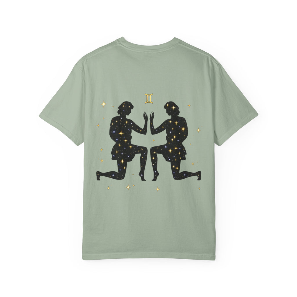 Gemini Zodiac T-Shirt — Gemini Twins Graphic Back Tee