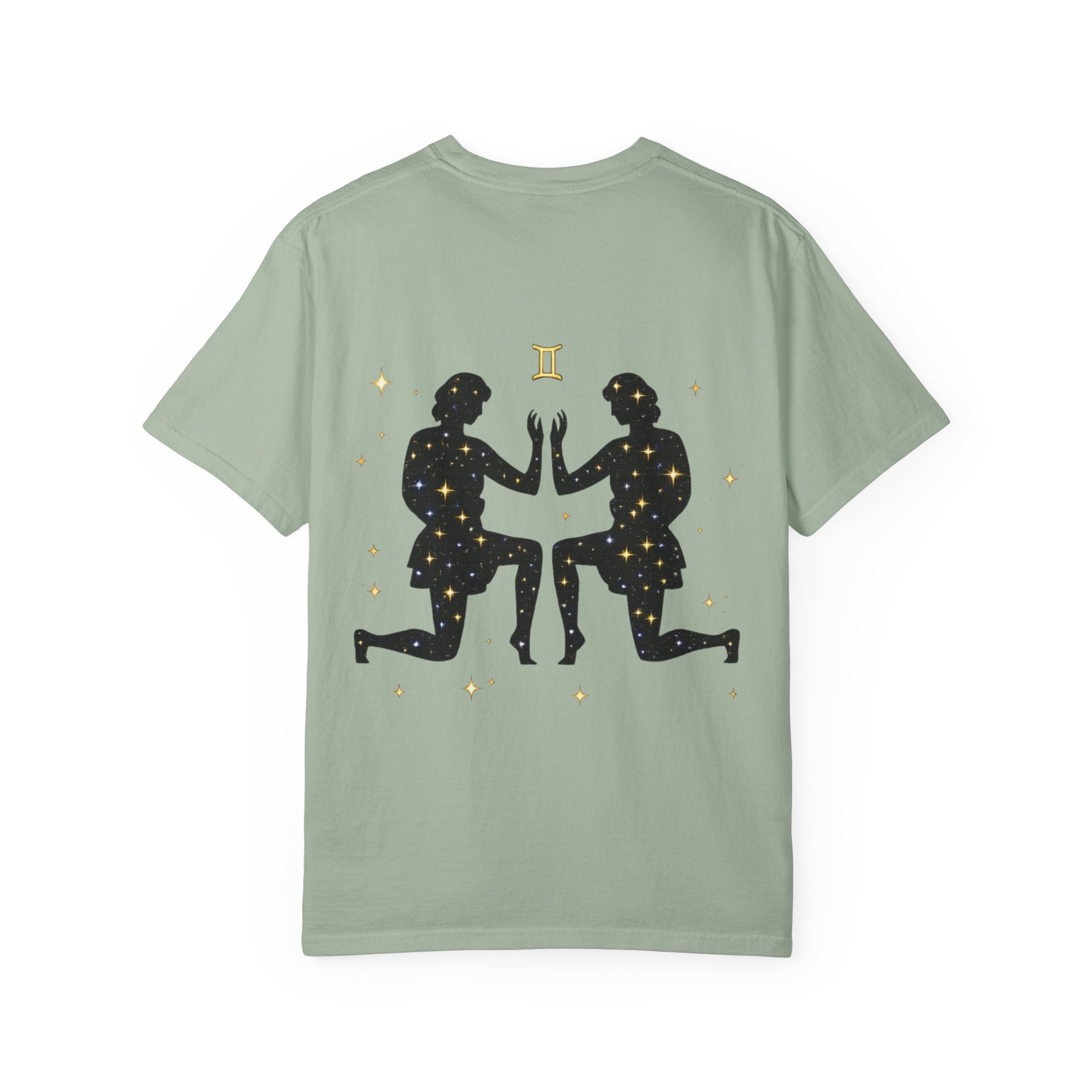Gemini Zodiac T-Shirt — Gemini Twins Graphic Back Tee