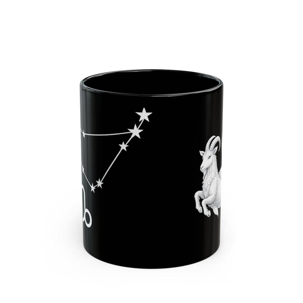 Capricorn Constellation Black Mug – Zodiac Goat-Fish Astrology Coffee Cup