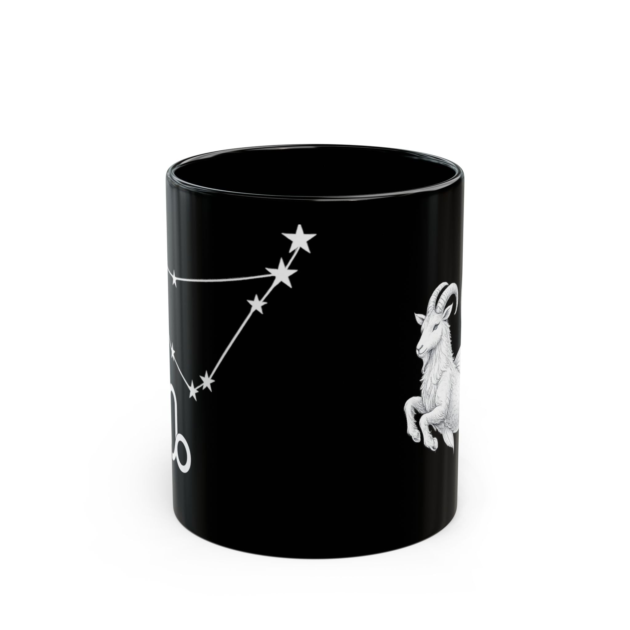 Capricorn Constellation Black Mug – Zodiac Goat-Fish Astrology Coffee Cup
