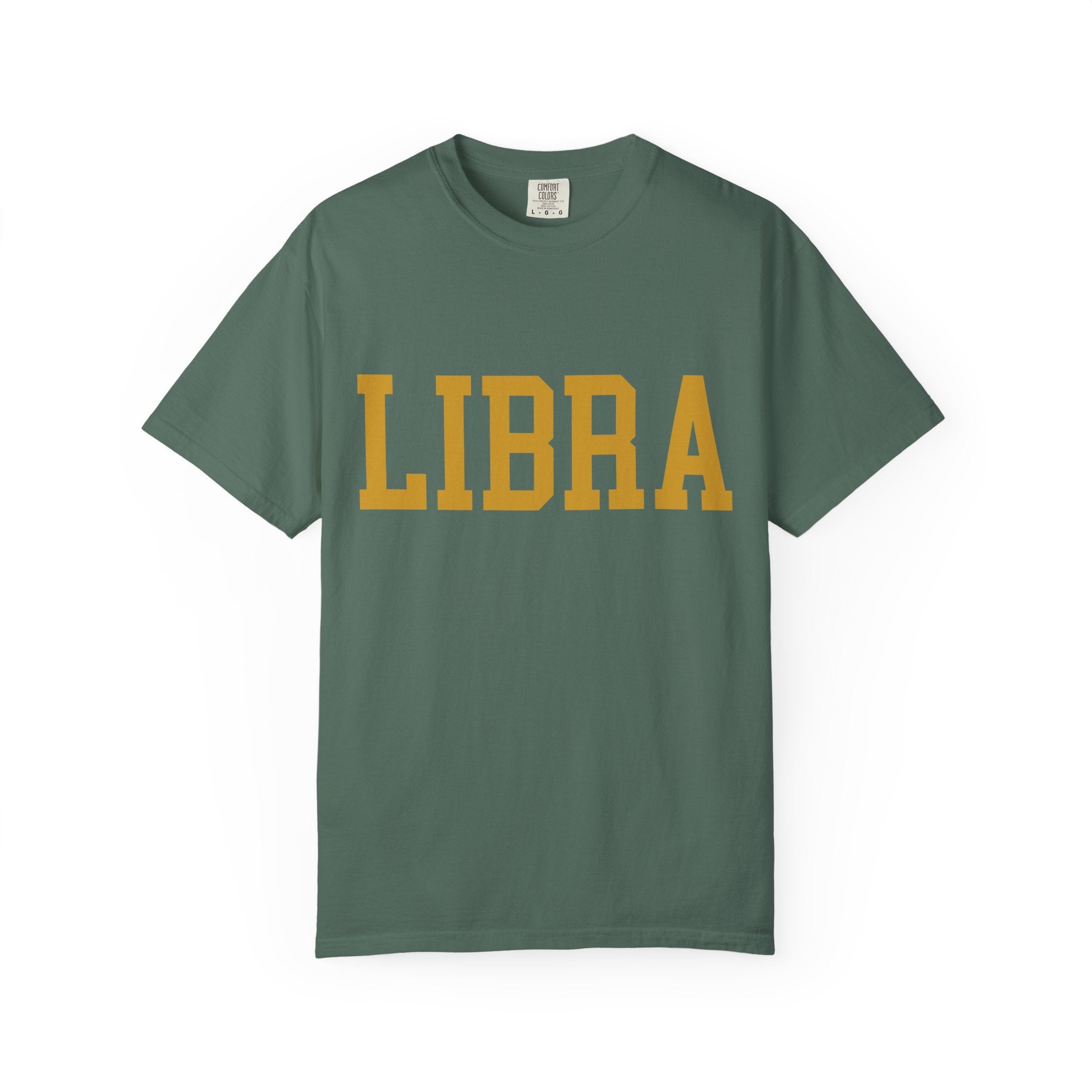 Libra Zodiac T-Shirt — Gold Scales Design (Sun & Moon)