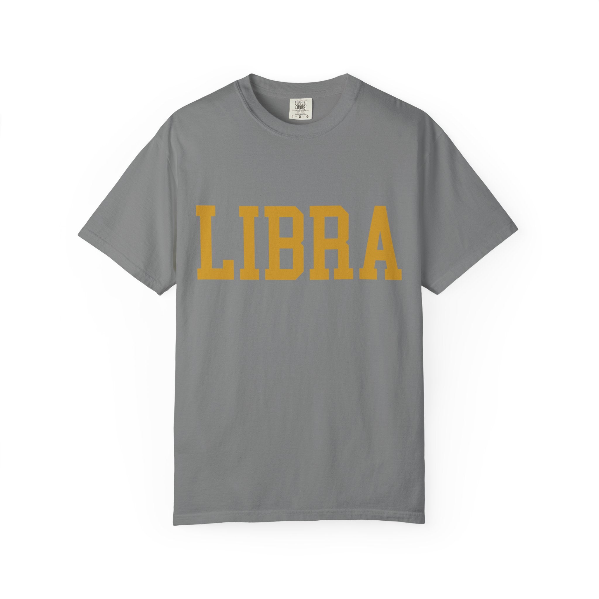 Libra Zodiac T-Shirt — Gold Scales Design (Sun & Moon)