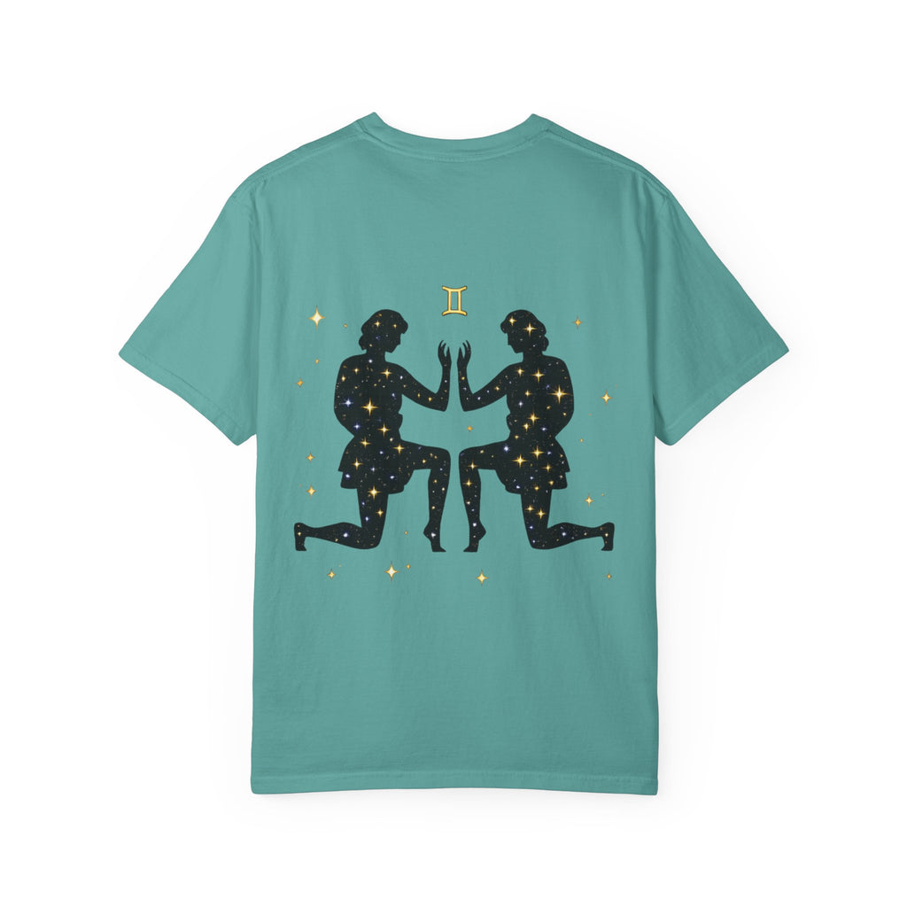 Gemini Zodiac T-Shirt — Gemini Twins Graphic Back Tee