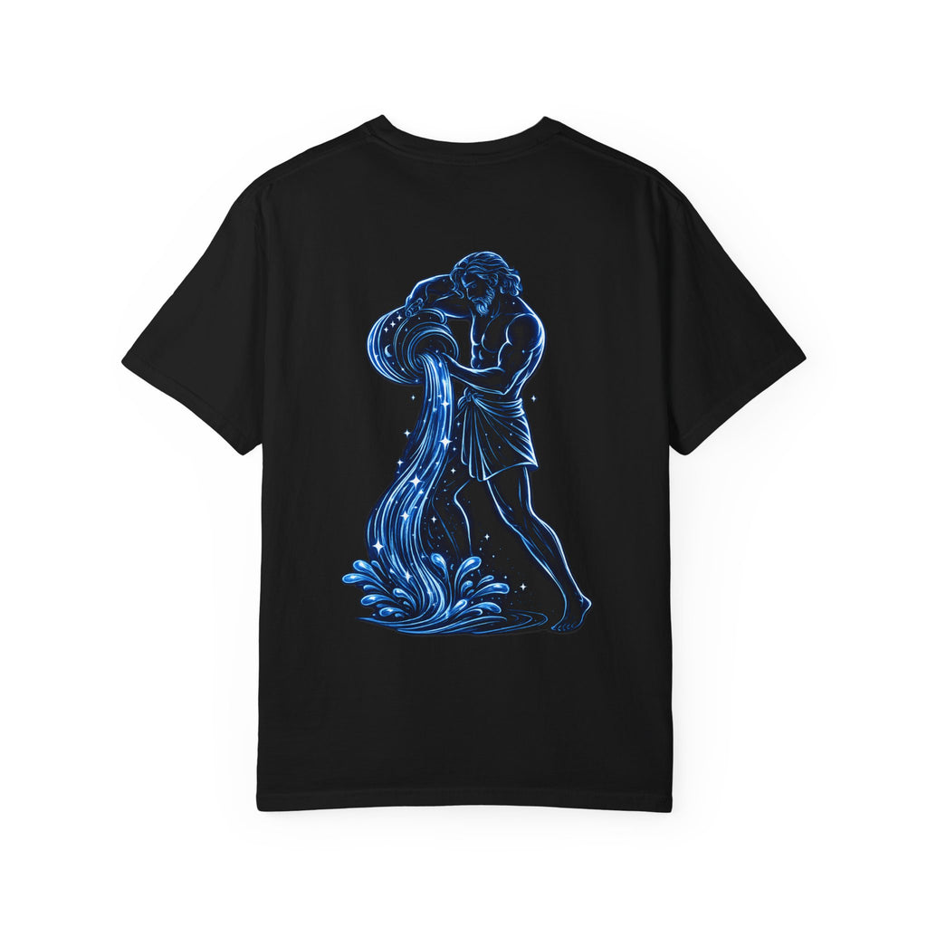 Aquarius Zodiac T-Shirt — Aquarius Sign Graphic Back Graphic Tee
