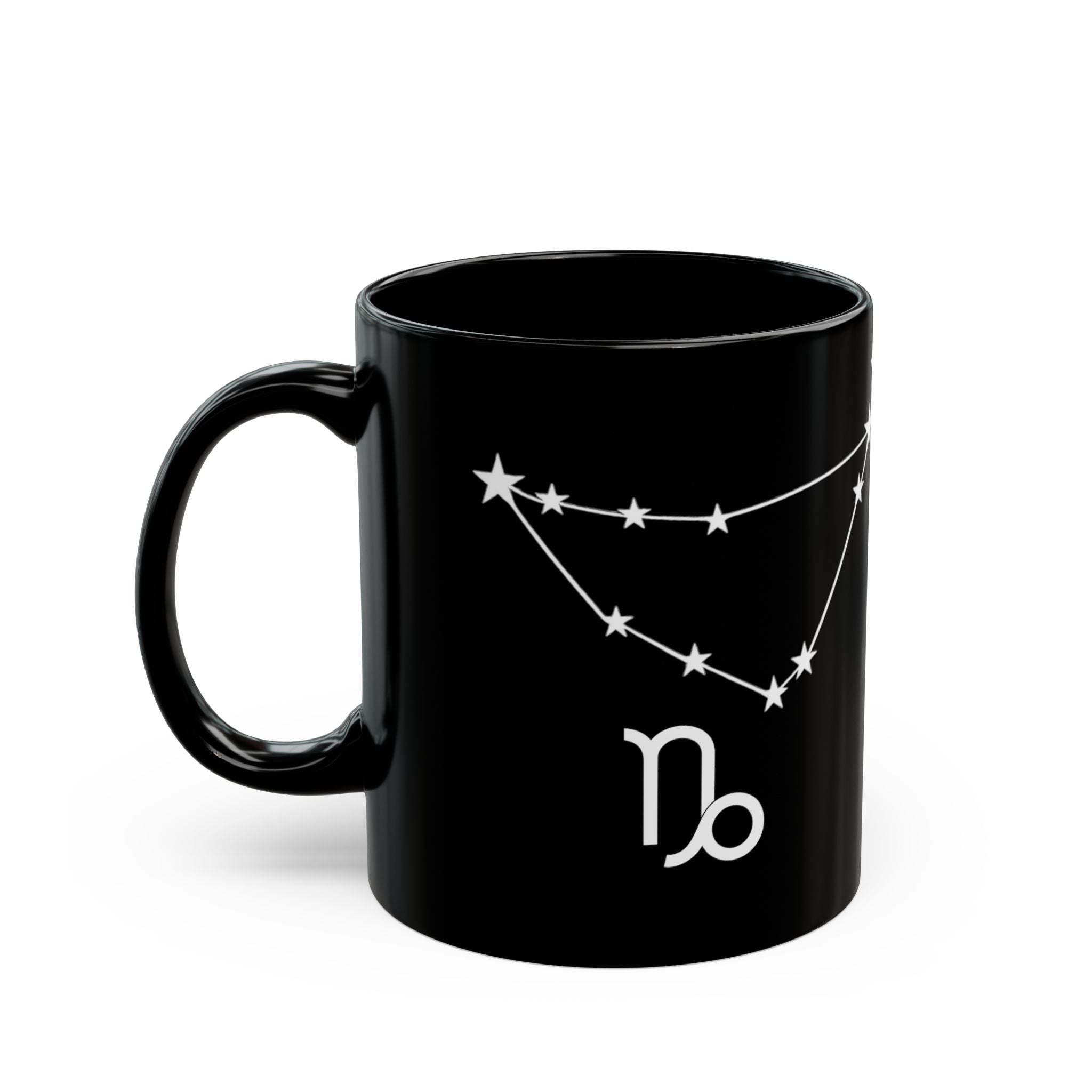 Capricorn Constellation Black Mug – Zodiac Goat-Fish Astrology Coffee Cup