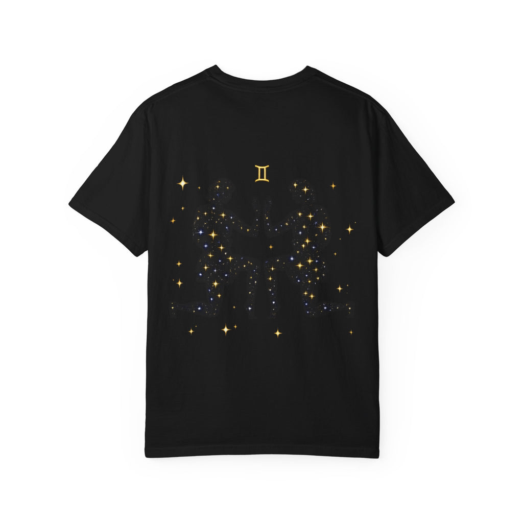 Gemini Zodiac T-Shirt — Gemini Twins Graphic Back Tee