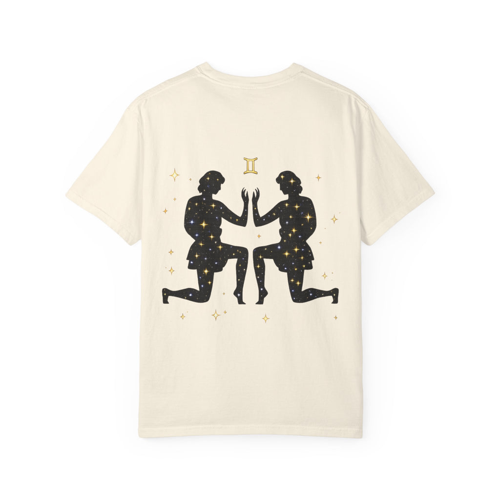 Gemini Zodiac T-Shirt — Gemini Twins Graphic Back Tee