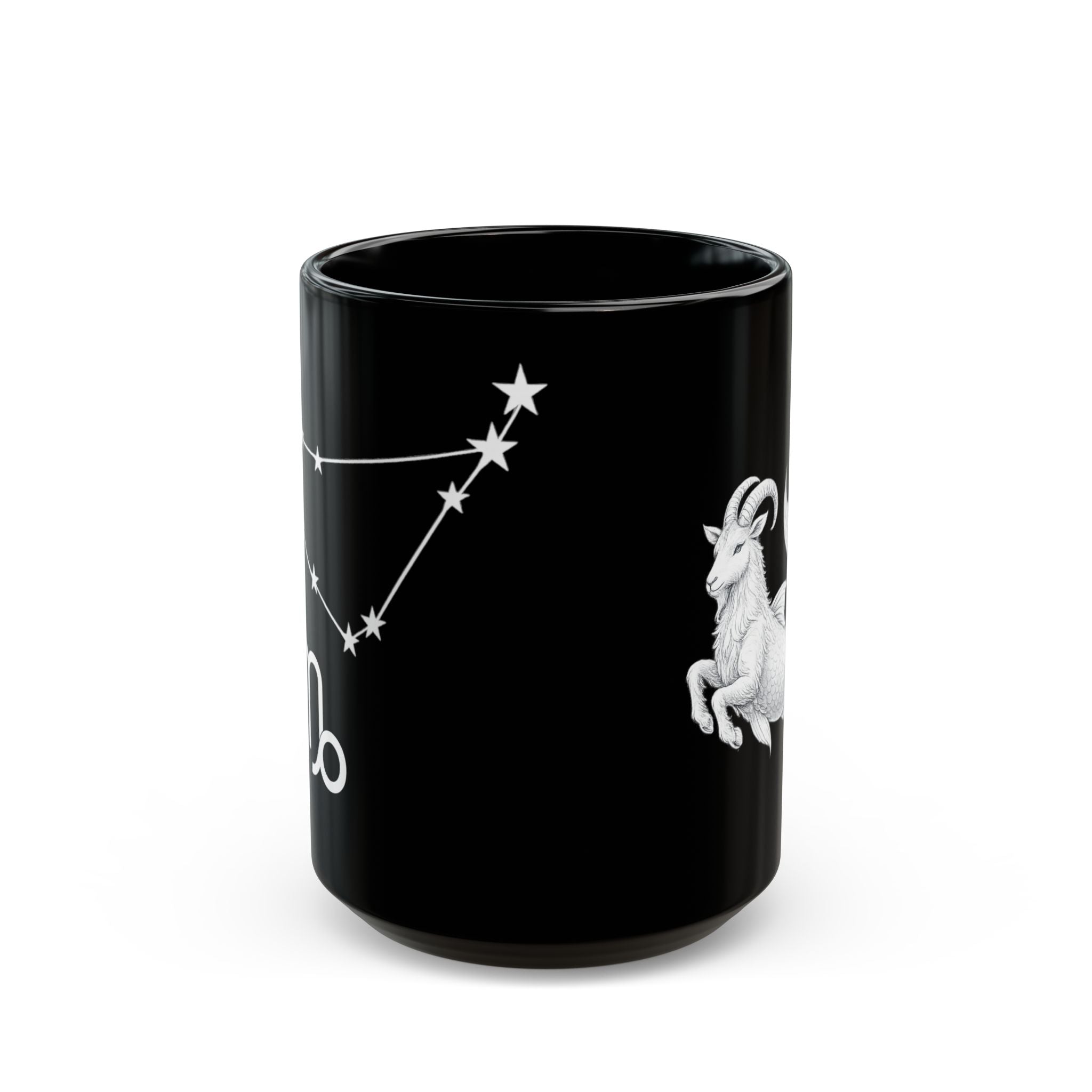Capricorn Constellation Black Mug – Zodiac Goat-Fish Astrology Coffee Cup