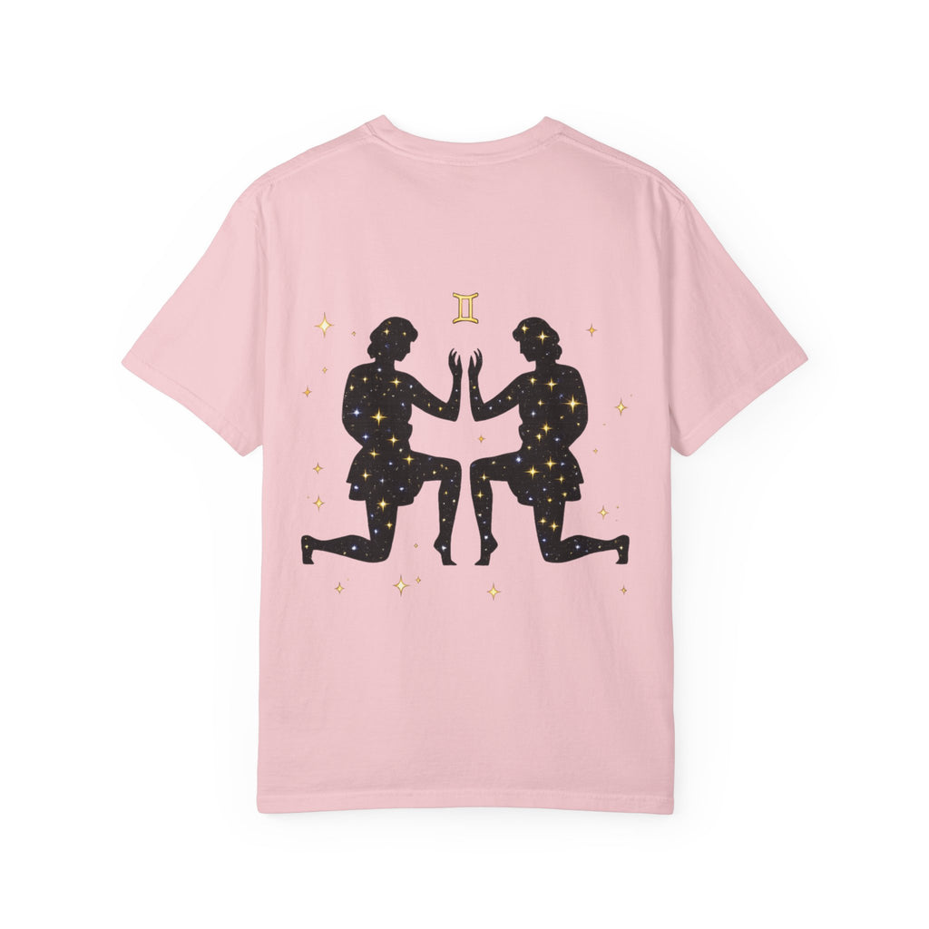 Gemini Zodiac T-Shirt — Gemini Twins Graphic Back Tee
