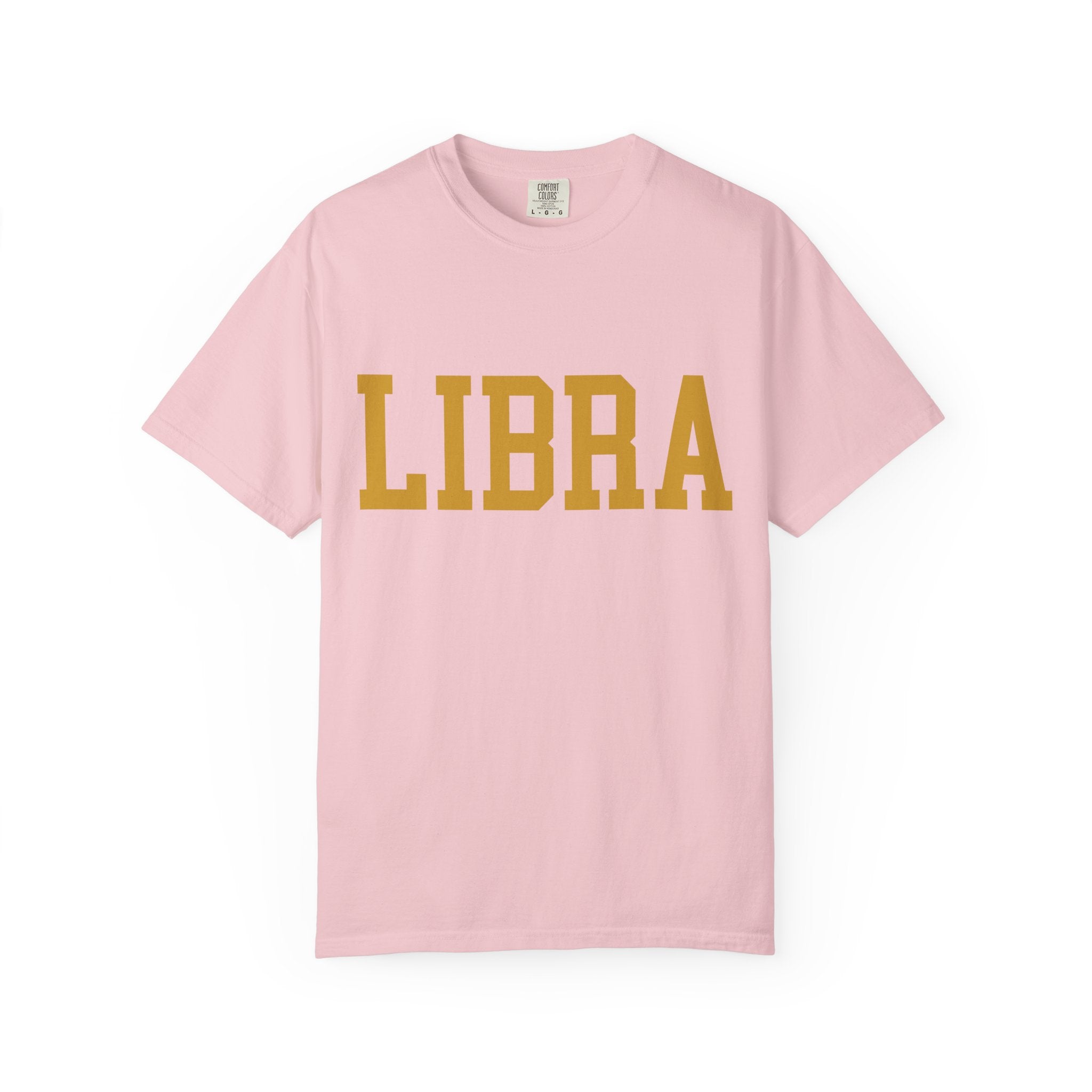 Libra Zodiac T-Shirt — Gold Scales Design (Sun & Moon)