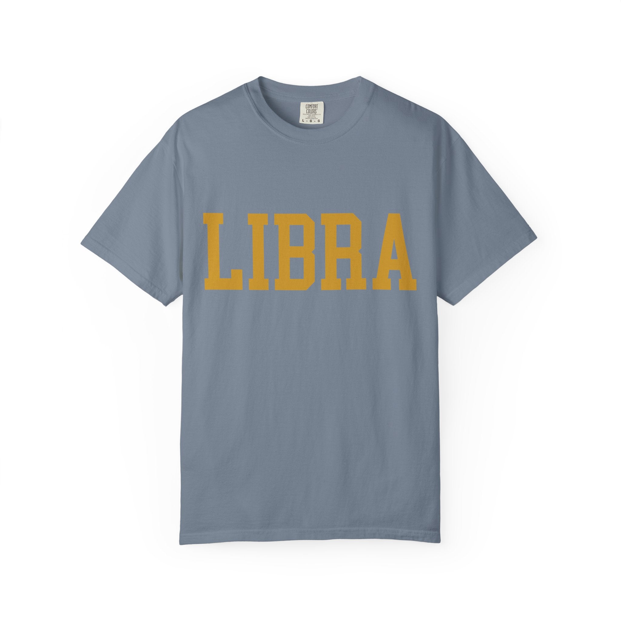 Libra Zodiac T-Shirt — Gold Scales Design (Sun & Moon)