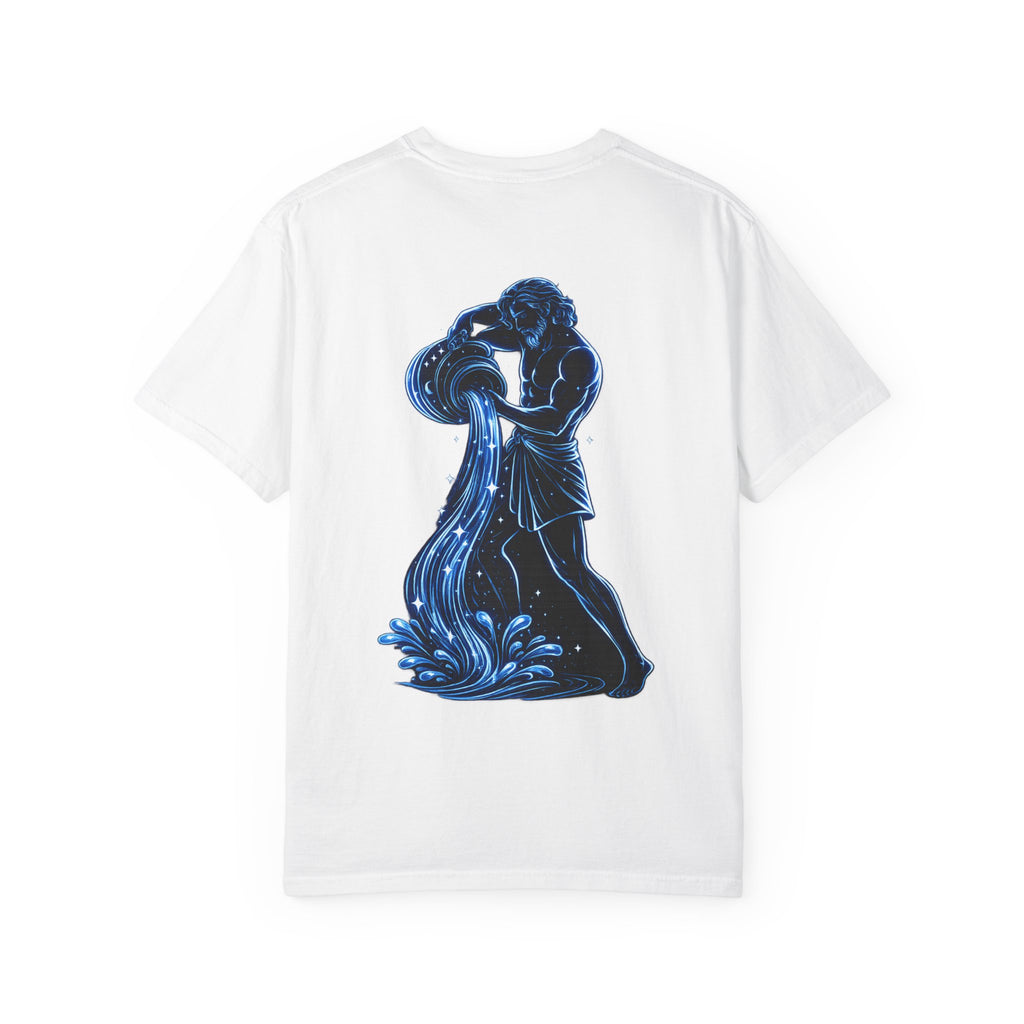 Aquarius Zodiac T-Shirt — Aquarius Sign Graphic Back Graphic Tee
