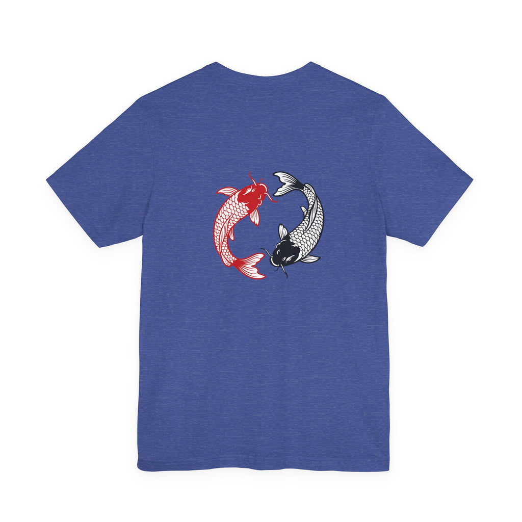 Pisces Zodiac T-Shirt — Koi Fish Back Graphic Astrology Tee