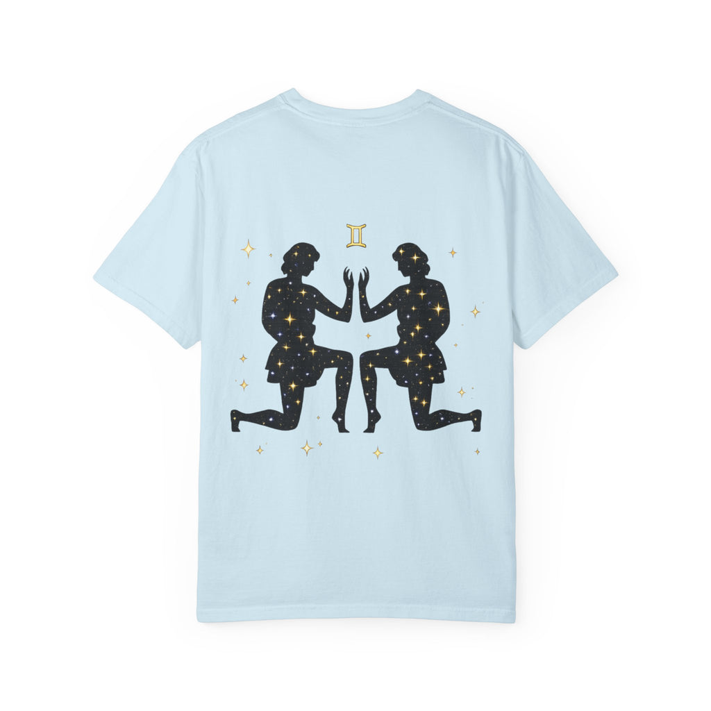Gemini Zodiac T-Shirt — Gemini Twins Graphic Back Tee