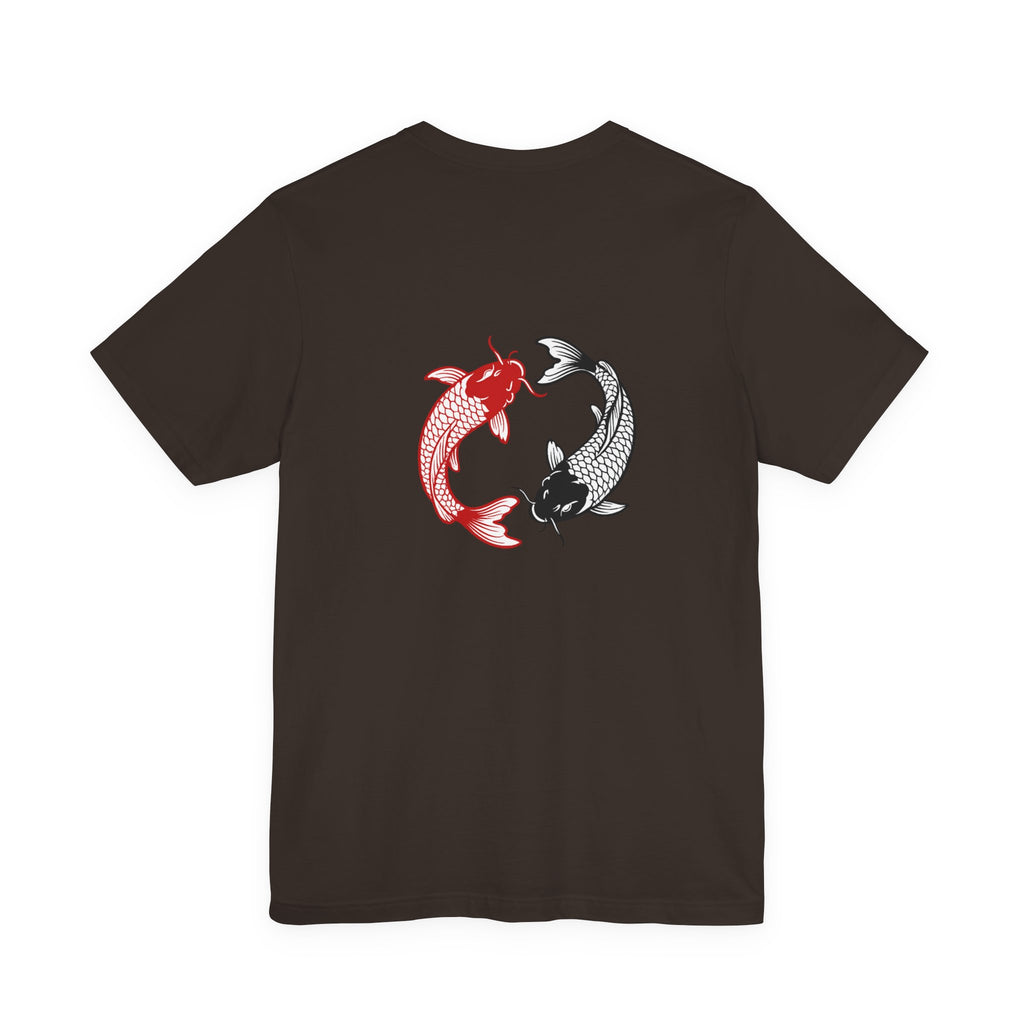 Pisces Zodiac T-Shirt — Koi Fish Back Graphic Astrology Tee