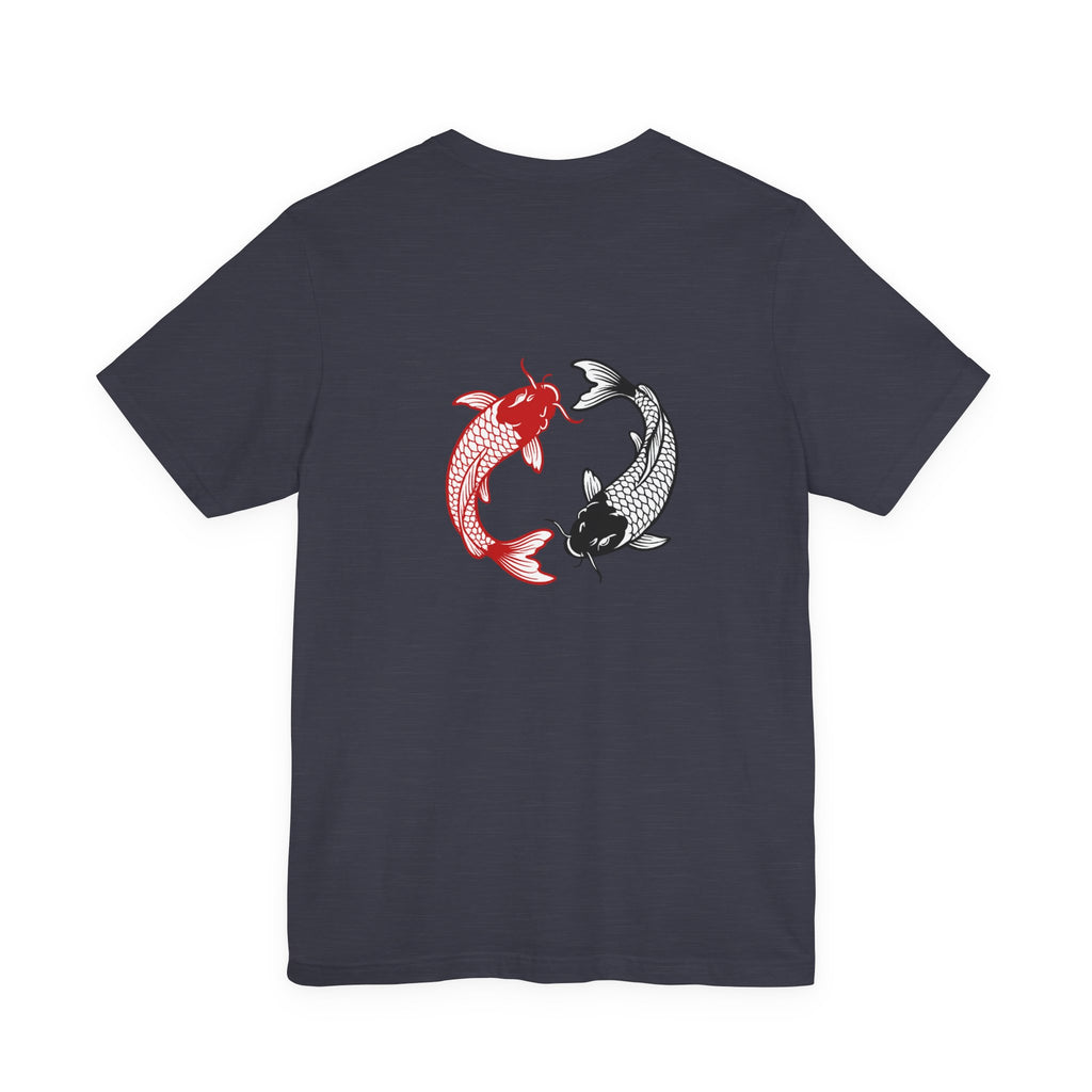 Pisces Zodiac T-Shirt — Koi Fish Back Graphic Astrology Tee