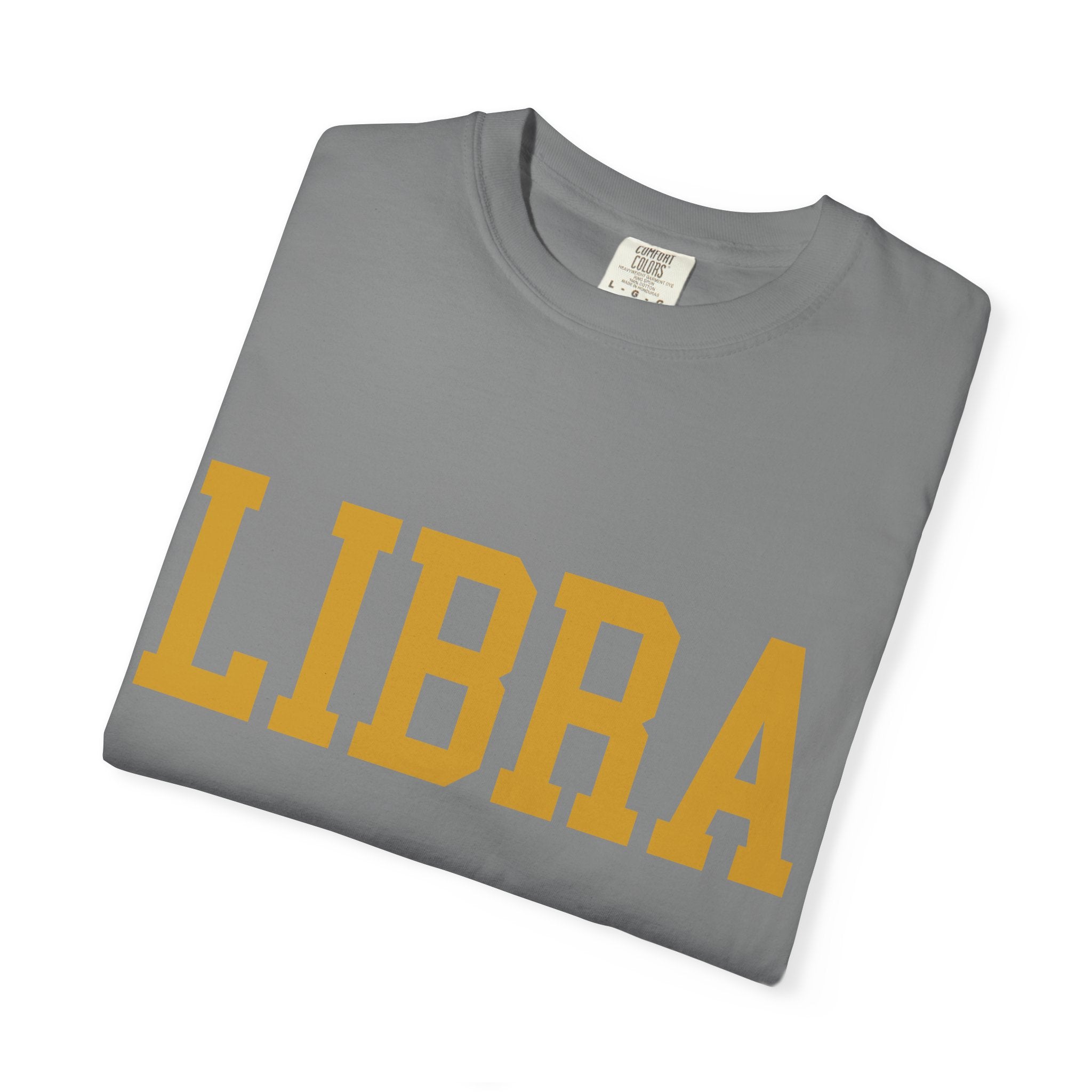 Libra Zodiac T-Shirt — Gold Scales Design (Sun & Moon)