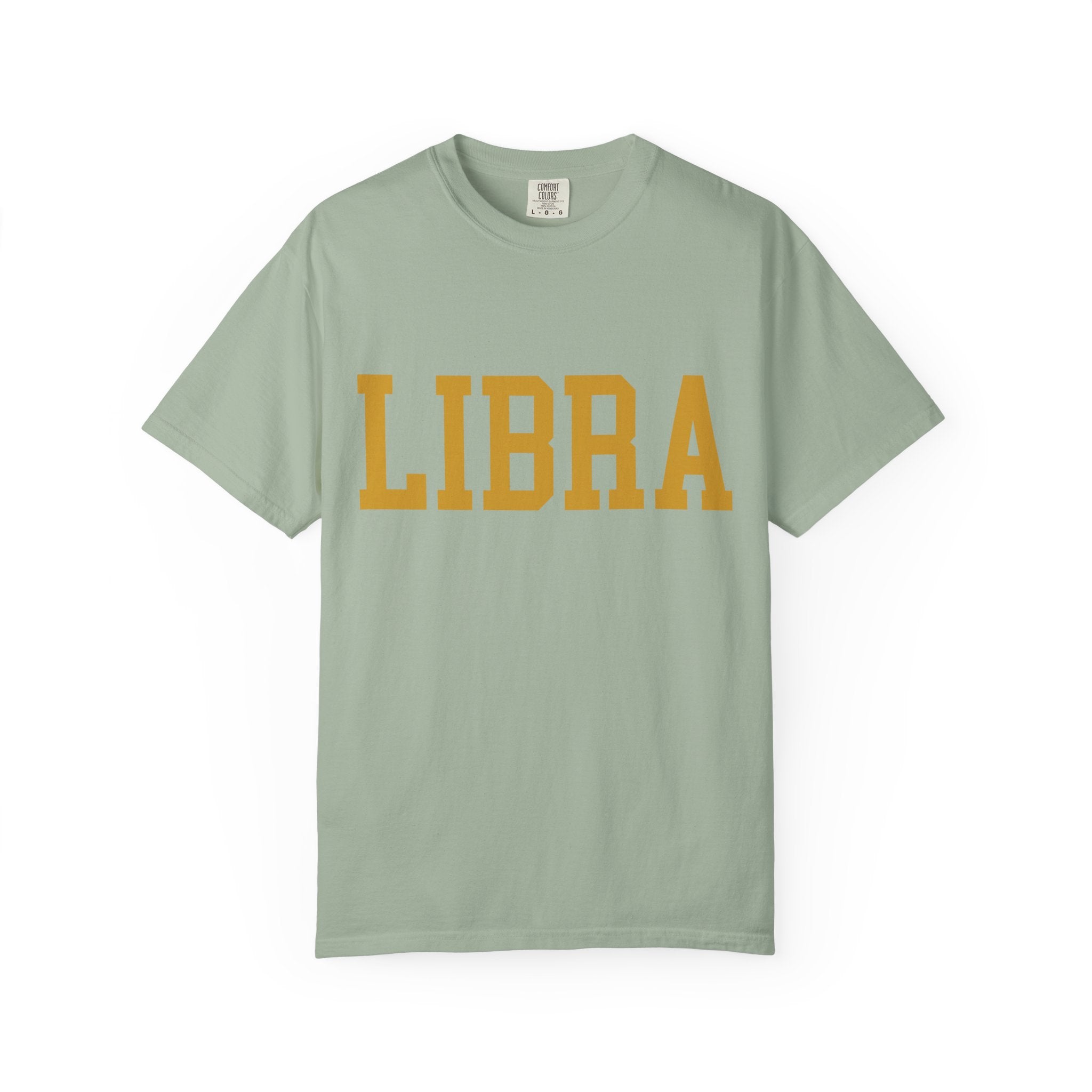 Libra Zodiac T-Shirt — Gold Scales Design (Sun & Moon)