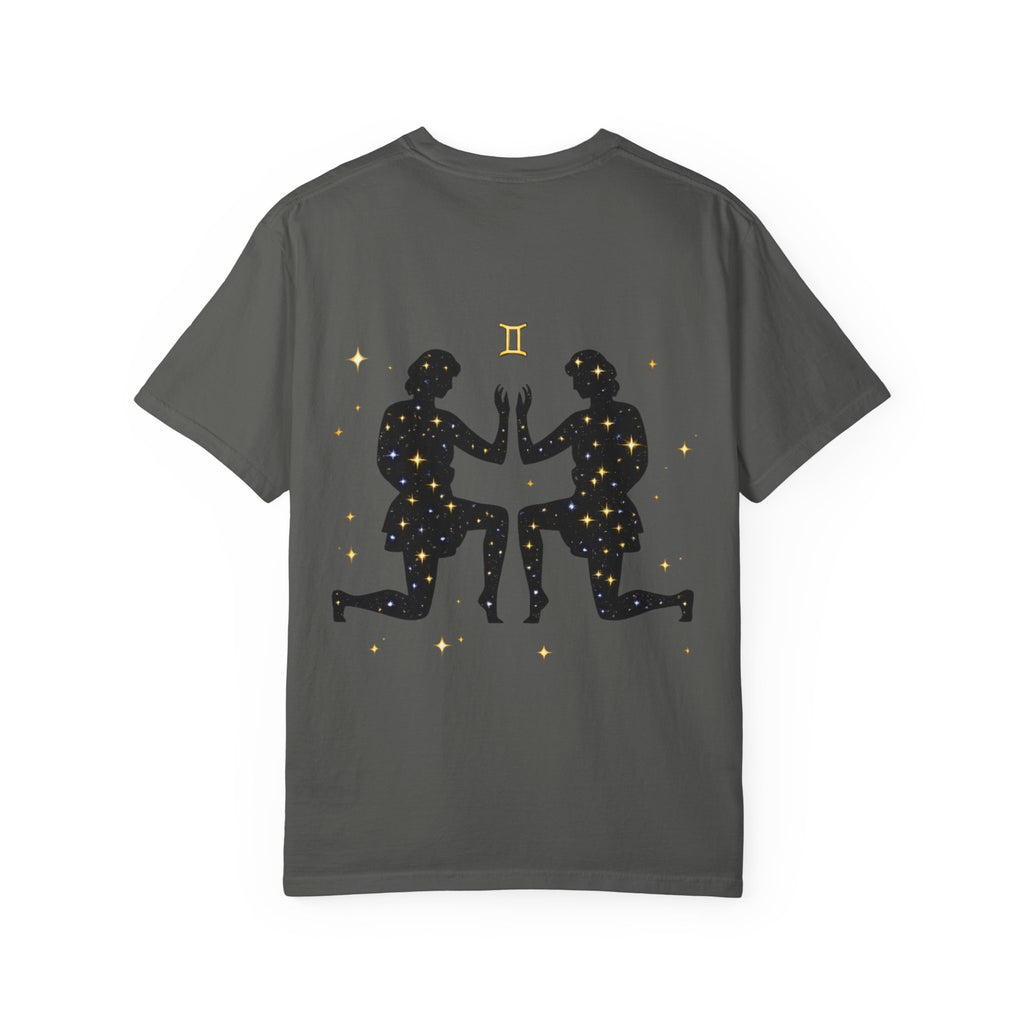 Gemini Zodiac T-Shirt — Gemini Twins Graphic Back Tee