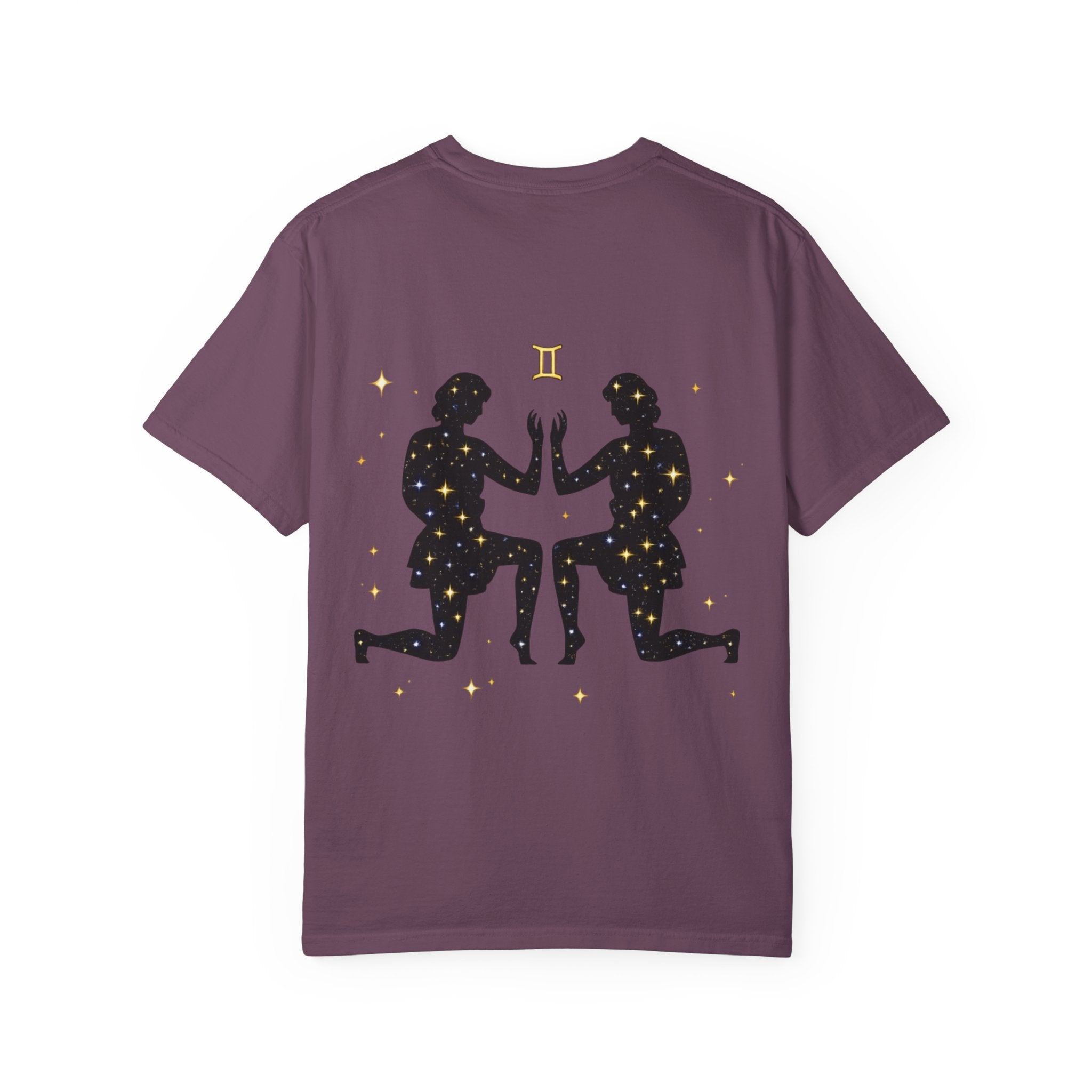 Gemini Zodiac T-Shirt — Gemini Twins Graphic Back Tee