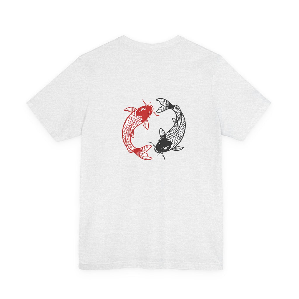 Pisces Zodiac T-Shirt — Koi Fish Back Graphic Astrology Tee